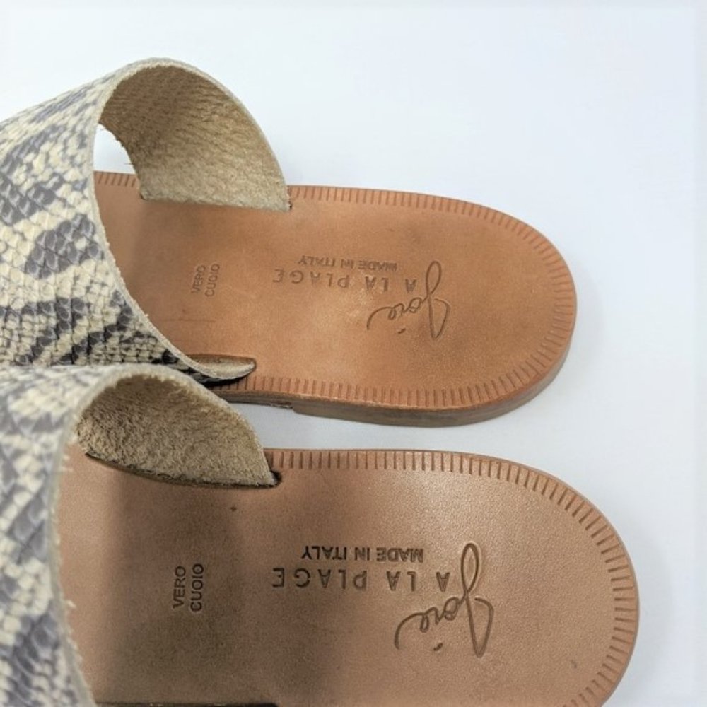 Joie A la Plage Diani Python Slide Sandals Sz.8.5 - Picture 4 of 8